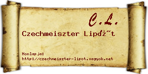Czechmeiszter Lipót névjegykártya